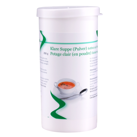 Klare Suppe Mimosa, fettfrei mit Meersalz (Pulver)